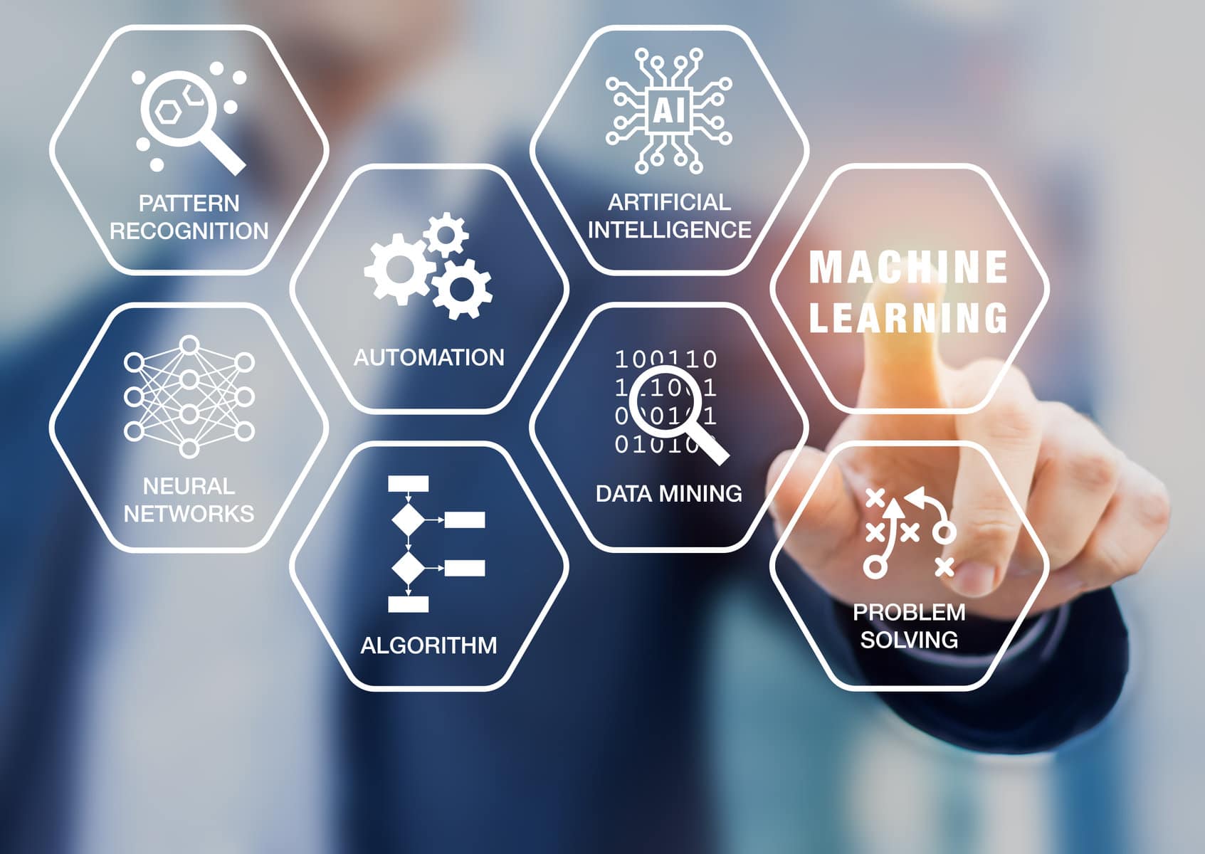 Machine learning graphic illustration