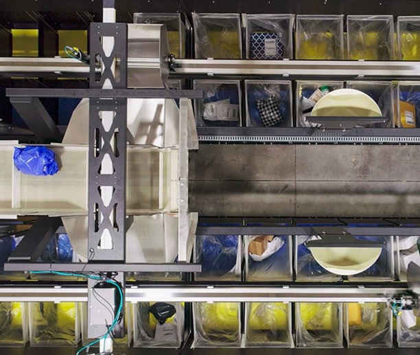 BG RSPi sorts identified packages into bags