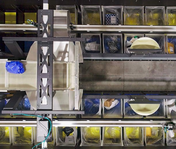 BG RSPi sorts identified packages into bags