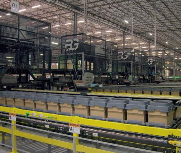 A deployment of BG RPS solutions at a customers distribution center.