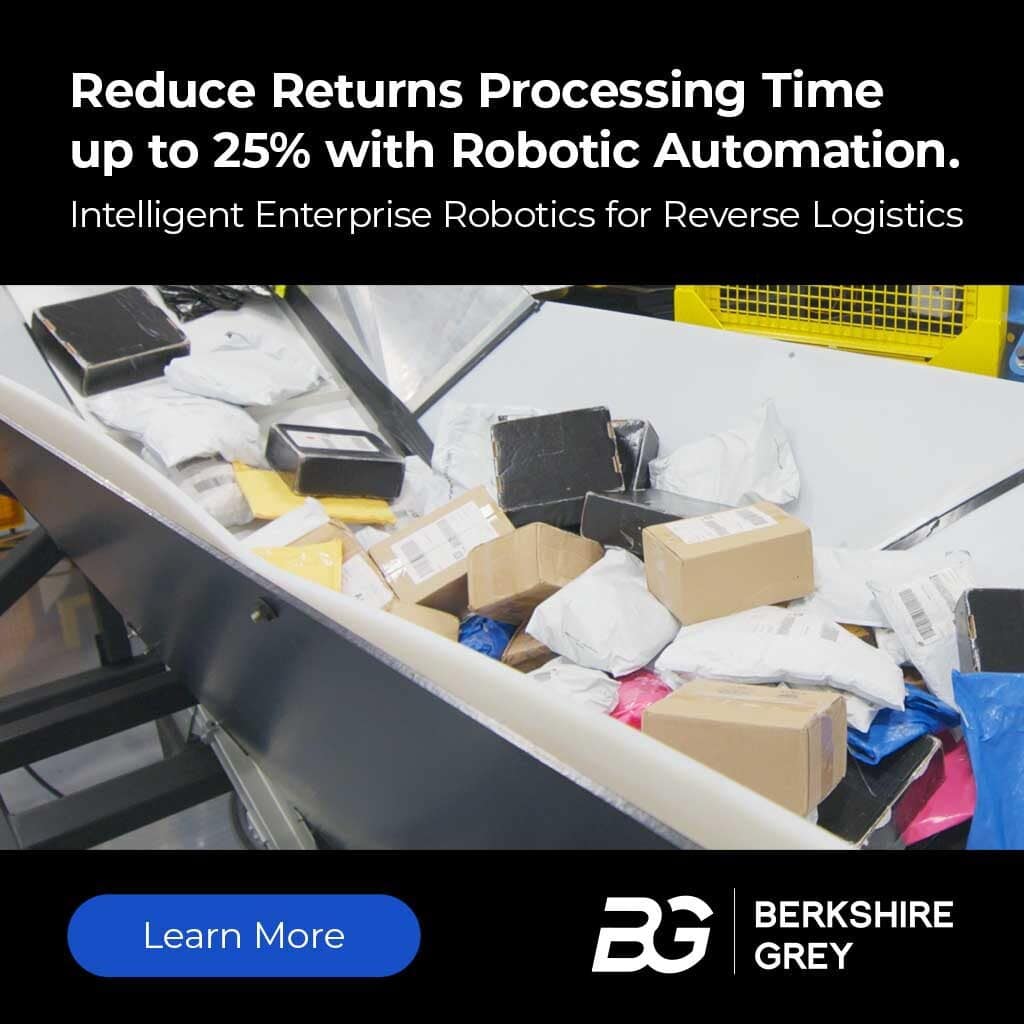 Reduce Returns Processing Time
up to 25% with Robotic Automation.Intelligent Enterprise Robotics for Reverse Logistics