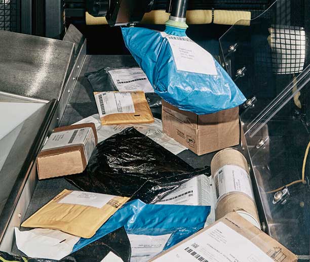 BG RPSi sorts and identifies packages from a mixed lot