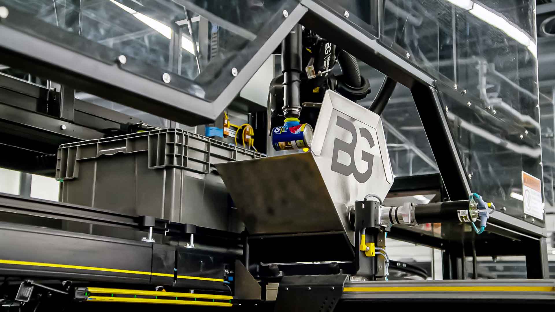 Berkshire Grey sortation shuttle is always ready to receive a SKU for placement in a designated bin